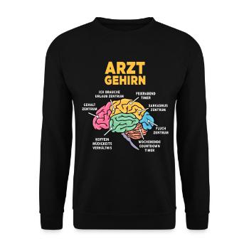 Arzt - Unisex Pullover - Schwarz - Vorne - Alina (178cm) & Michal (187cm)