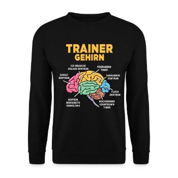 Trainer - Unisex Pullover - Schwarz - Vorne - Alina (178cm) & Michal (187cm)