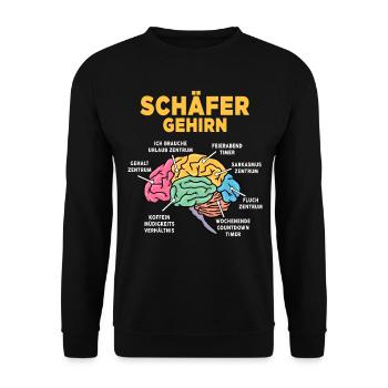 Schäfer - Unisex Pullover - Schwarz - Vorne - Alina (178cm) & Michal (187cm)