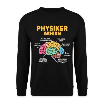 Physiker - Unisex Pullover - Schwarz - Vorne - Alina (178cm) & Michal (187cm)