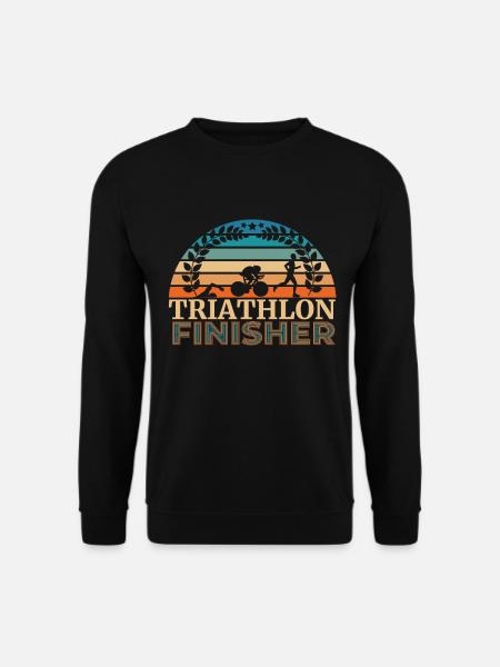 Triathlon Finisher perfekt für ersten Triathlon - Unisex Pullover - Schwarz