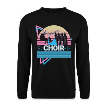 Chant choral rétro - Sweat-shirt Unisexe - noir - Devant - Alina (178cm) & Michal (187cm)