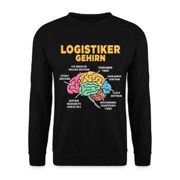 Logistiker - Unisex Pullover - Schwarz - Vorne - Alina (178cm) & Michal (187cm)