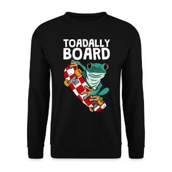 Frosch Skateboarding Skateboard Toadally Board - Unisex Pullover - Schwarz - Vorne - Alina (178cm) & Michal (187cm)