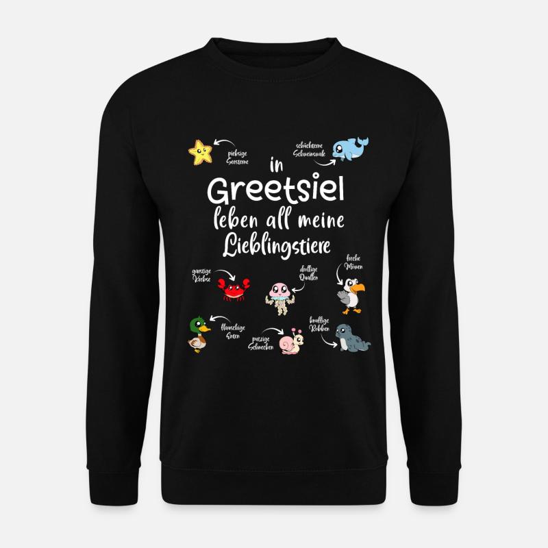 Meine Lieblingstiere in Greetsiel - Unisex Pullover - Schwarz