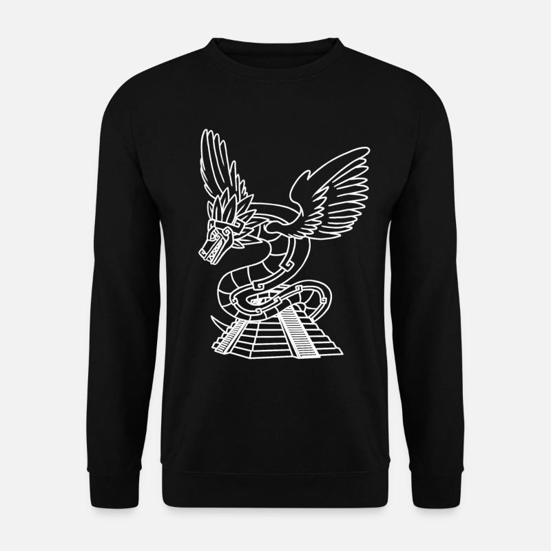Quetzalcoatl Aztekische Schlange Maya-Tempel Inka - Unisex Pullover - Schwarz