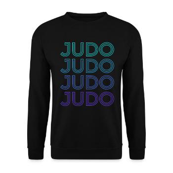 Judo Judoka Retro - Unisex Pullover - Schwarz - Vorne - Alina (178cm) & Michal (187cm)