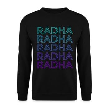 Radha Déesse hindoue Mythologie Hindouisme Rétro - Sweat-shirt Unisexe - noir - Devant - Alina (178cm) & Michal (187cm)