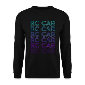 RC Car Racing Rennfahrer Retro - Unisex Pullover - Schwarz - Vorne - Alina (178cm) & Michal (187cm)