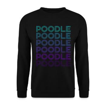 Pudel Retro - Unisex Pullover - Schwarz - Vorne - Alina (178cm) & Michal (187cm)