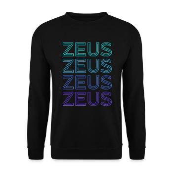 Zeus Gott Donner Antike griechische Mythologie Ret - Unisex Pullover - Schwarz - Vorne - Alina (178cm) & Michal (187cm)