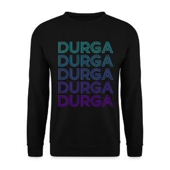 Durga Déesse hindoue Mythologie Hindouisme Rétro - Sweat-shirt Unisexe - noir - Devant - Alina (178cm) & Michal (187cm)