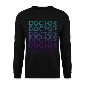 Doktor Retro - Unisex Pullover - Schwarz - Vorne - Alina (178cm) & Michal (187cm)