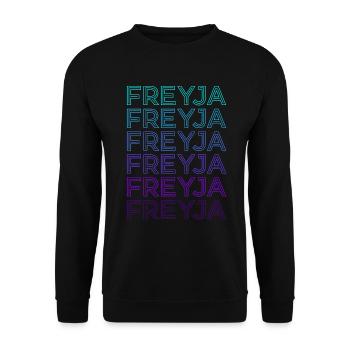 Freyja Goddess Wicca Pagan Retro - Unisex Sweatshirt - black - Front - Alina (178cm) & Michal (187cm)