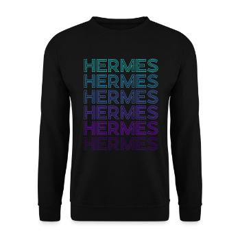 Hermes God of Speed Greek Mythol - Unisex Sweatshirt - black - Front - Alina (178cm) & Michal (187cm)