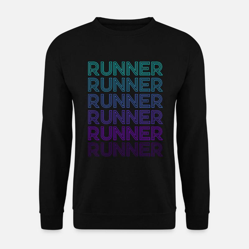Runners Marathon Run Retro - Unisex Sweatshirt - black