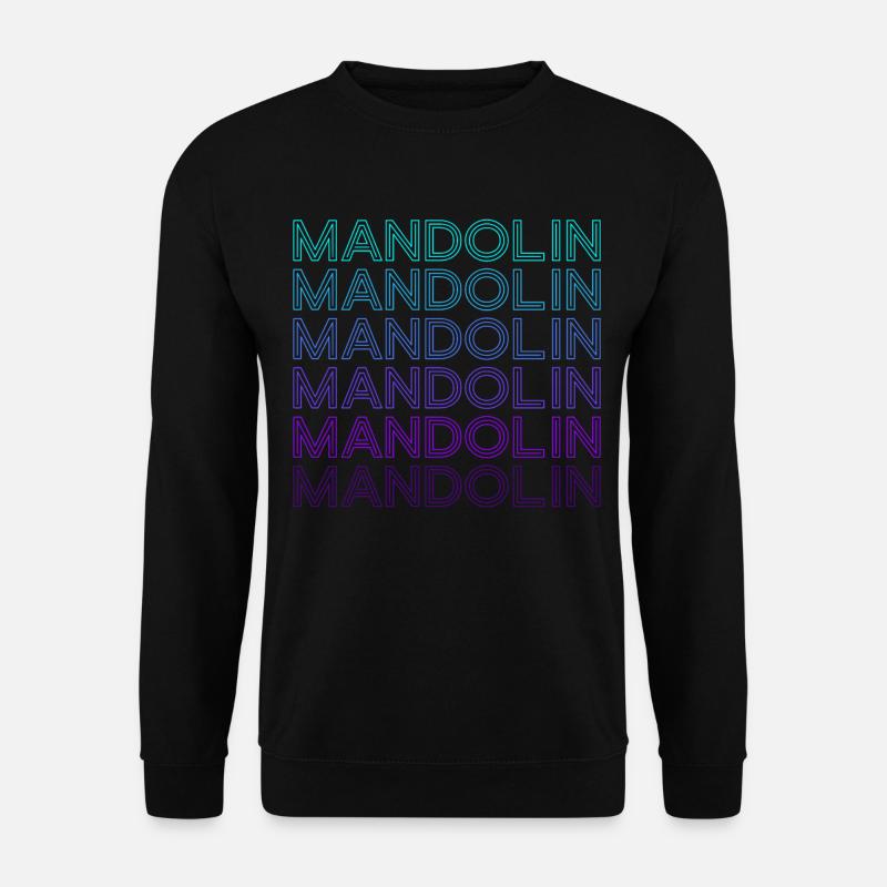 Mandoline Retro - Unisex Pullover - Schwarz