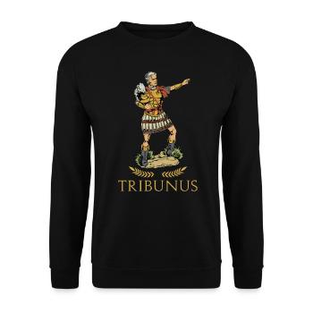 Römischer Offizier - Tribunus - Unisex Pullover - Schwarz - Vorne - Alina (178cm) & Michal (187cm)