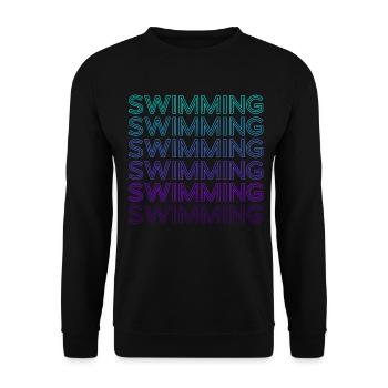 Nageurs Natation Rétro - Sweat-shirt Unisexe - noir - Devant - Alina (178cm) & Michal (187cm)