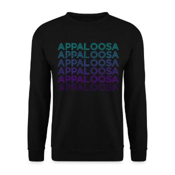 Appaloosa Cheval Rétro - Sweat-shirt Unisexe - noir - Devant - Alina (178cm) & Michal (187cm)