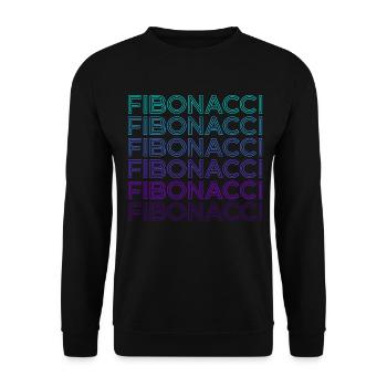 Fibonacci Spiral Fibonacci Sequence Retro - Unisex Sweatshirt - black - Front - Alina (178cm) & Michal (187cm)