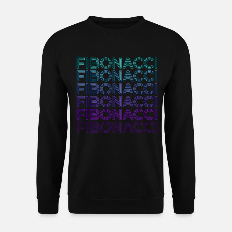 Fibonacci Spiral Fibonacci Sequence Retro - Unisex Sweatshirt - black