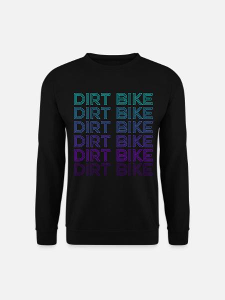 Dirt Bike Motocross Dirt Biking Biker Retro - Unisex Pullover - Schwarz