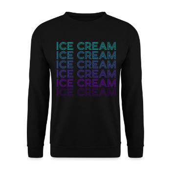 Ice Cream Bag Retro - Unisex Sweatshirt - black - Front - Alina (178cm) & Michal (187cm)