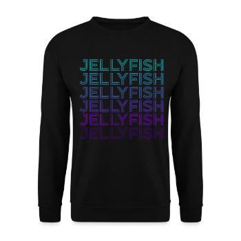 Jellyfish Retro - Unisex Sweatshirt - black - Front - Alina (178cm) & Michal (187cm)