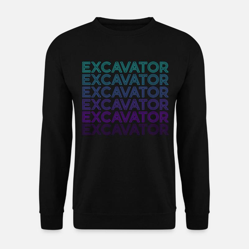 Opérateur d’excavatrice Construction Retro - Sweat-shirt Unisexe - noir