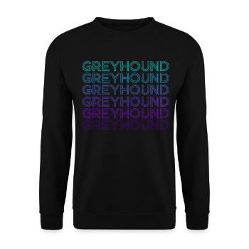 Greyhound Retro - Unisex Sweatshirt - black - Front - Alina (178cm) & Michal (187cm)
