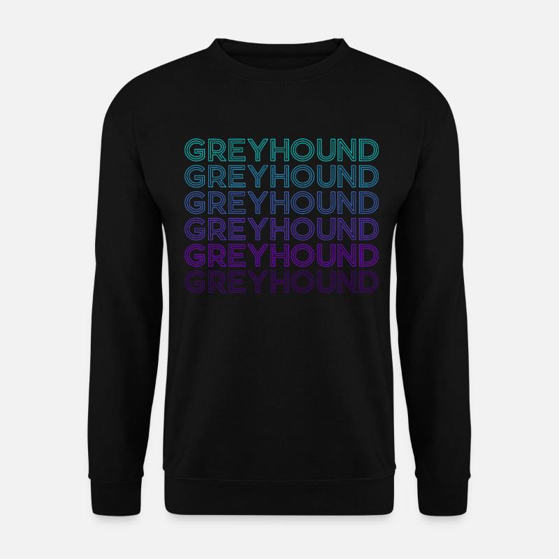 Windhund Retro - Unisex Pullover - Schwarz