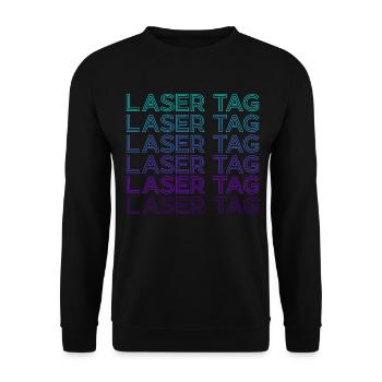 Laser Tag Retro - Unisex Sweatshirt - black - Front - Alina (178cm) & Michal (187cm)