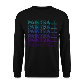 Paintball Spieler Team Retro - Unisex Pullover - Schwarz - Vorne - Alina (178cm) & Michal (187cm)