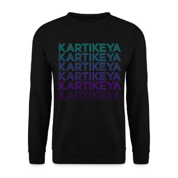 Kartikeya Dieu hindou Mythologie Hindouisme Rétro - Sweat-shirt Unisexe - noir - Devant - Alina (178cm) & Michal (187cm)