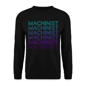 Cutting machine operator Cnc machine operator - Unisex Sweatshirt - black - Front - Alina (178cm) & Michal (187cm)