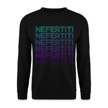 Nofretete Ägyptische Königin Altes Ägypten Retro - Unisex Pullover - Schwarz - Vorne - Alina (178cm) & Michal (187cm)