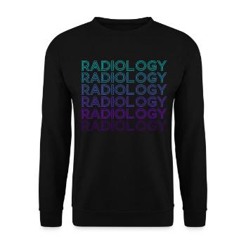 Radiology Rad Tech Radiographer Retro - Unisex Sweatshirt - black - Front - Alina (178cm) & Michal (187cm)