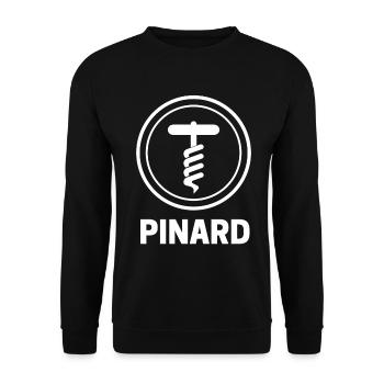 Pinard Tire-Bouchon Cercle Vin - Sweat-shirt Unisexe - noir - Devant - Alina (178cm) & Michal (187cm)