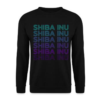 Shiba Inu Rétro - Sweat-shirt Unisexe - noir - Devant - Alina (178cm) & Michal (187cm)