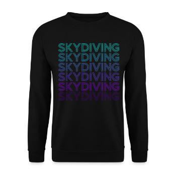 Parachutistes parachutistes parachutistes parachute - Sweat-shirt Unisexe - noir - Devant - Alina (178cm) & Michal (187cm)