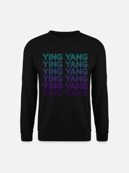 Ying Yang Yin Yang Retro - Unisex Sweatshirt - black