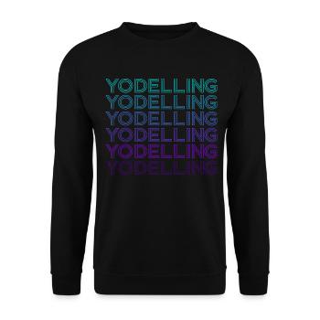Yodel-Retro - Unisex Sweatshirt - black - Front - Alina (178cm) & Michal (187cm)