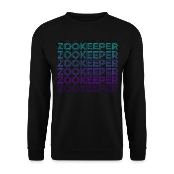 Zookeeper Zookeeper Retro - Unisex Sweatshirt - black - Front - Alina (178cm) & Michal (187cm)