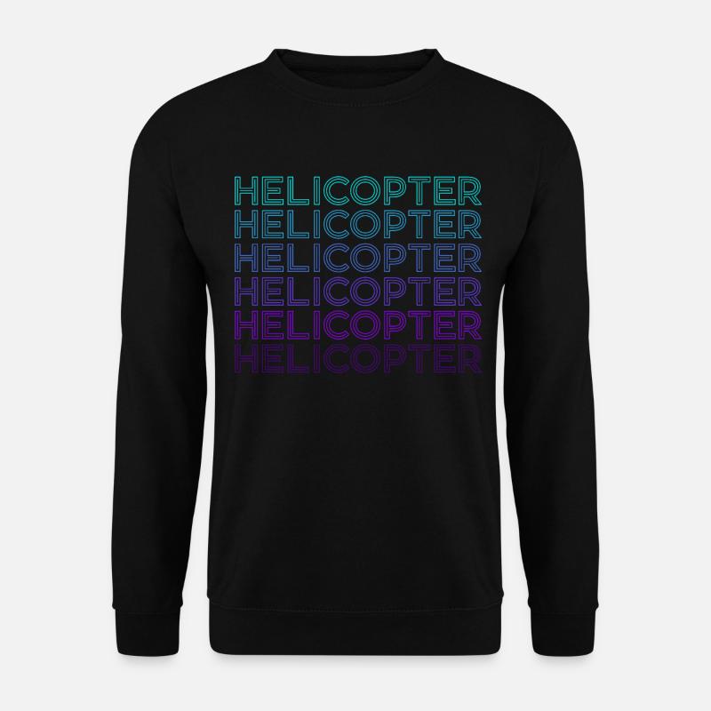 Hubschrauberpilot Luftfahrt Retro - Unisex Pullover - Schwarz