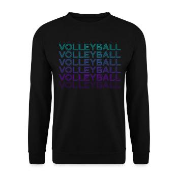 Volleyballspieler Mannschaftsbetreuer Trainer Retr - Unisex Pullover - Schwarz - Vorne - Alina (178cm) & Michal (187cm)