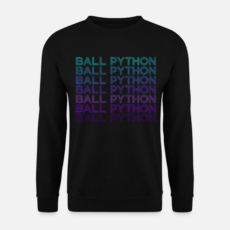 Ball Python Snake Retro - Unisex Sweatshirt - black