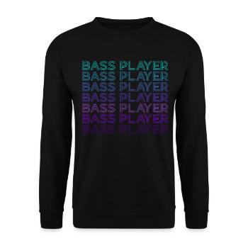 Bassist Bassist Guitarist Guitar Retro - Unisex Sweatshirt - black - Front - Alina (178cm) & Michal (187cm)