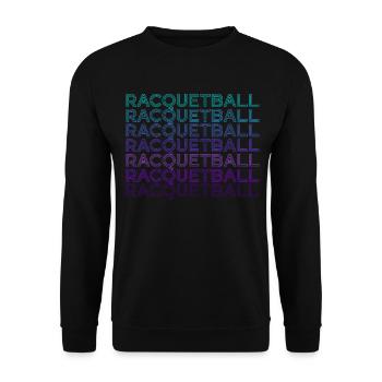 Racquetball Trainer Rétro - Sweat-shirt Unisexe - noir - Devant - Alina (178cm) & Michal (187cm)