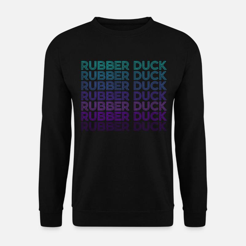 Gummi-Ente Retro - Unisex Pullover - Schwarz